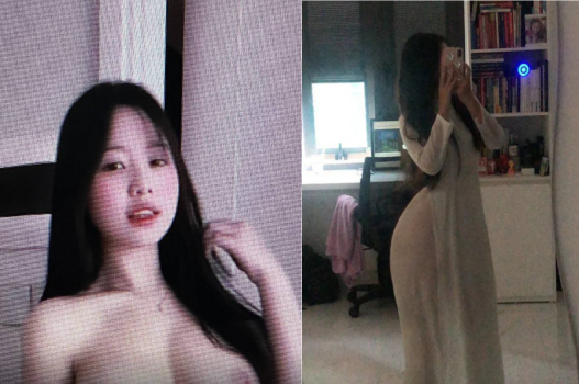 Gái xinh đẹp gợi cảm nhún nhảy khi phấn khích