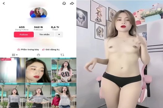 Tiktoker nóng bỏng nhất say mê cậu nhỏ khổng lồ